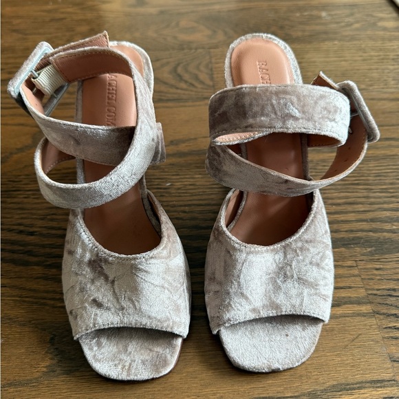 Rachel Comey Velvet Ankle Strap Wedge Sandals Velvet Size 5 - Picture 3 of 6